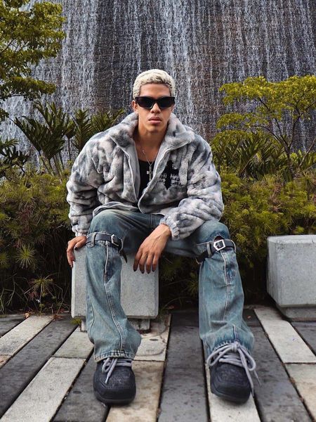 Winter Jacket "CRUCIFIX", Gray, S
