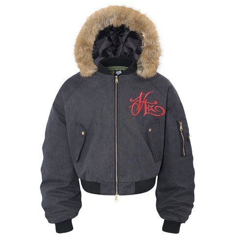 Bomber Jacket "CAMO", Black, M