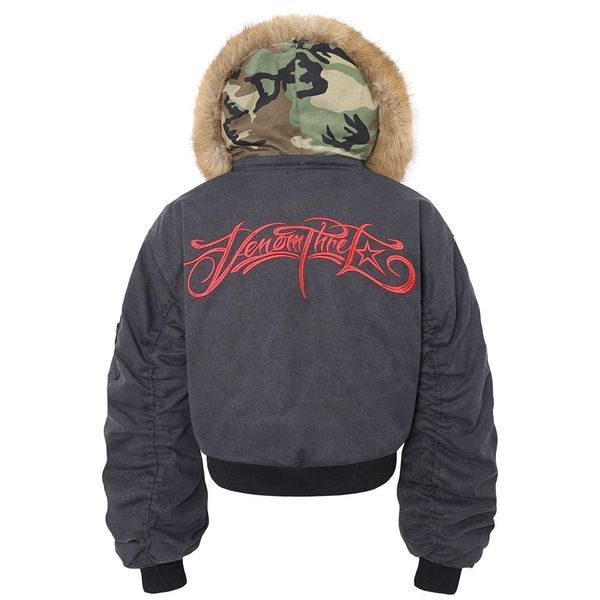 Bomber Jacket "CAMO", Black, M