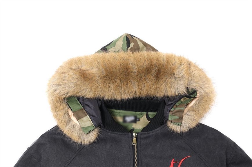 Bomber Jacket "CAMO", Black, M