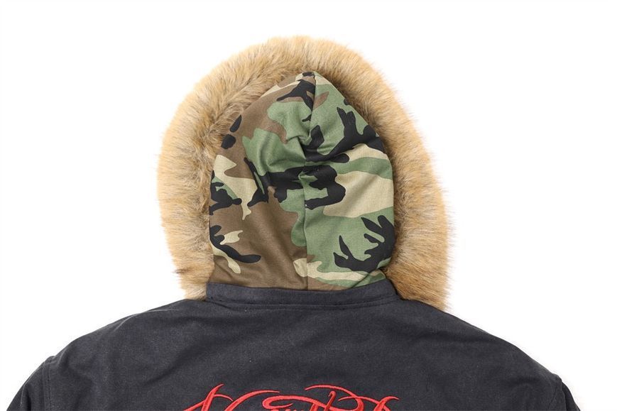 Bomber Jacket "CAMO", Black, M