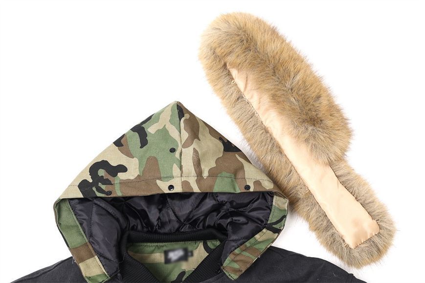 Bomber Jacket "CAMO", Black, M
