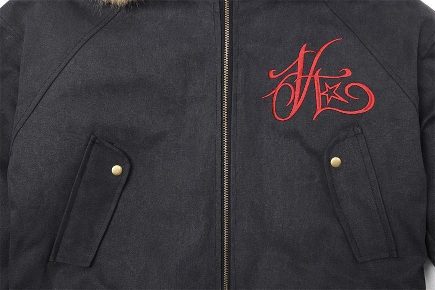 Bomber Jacket "CAMO", Black, M
